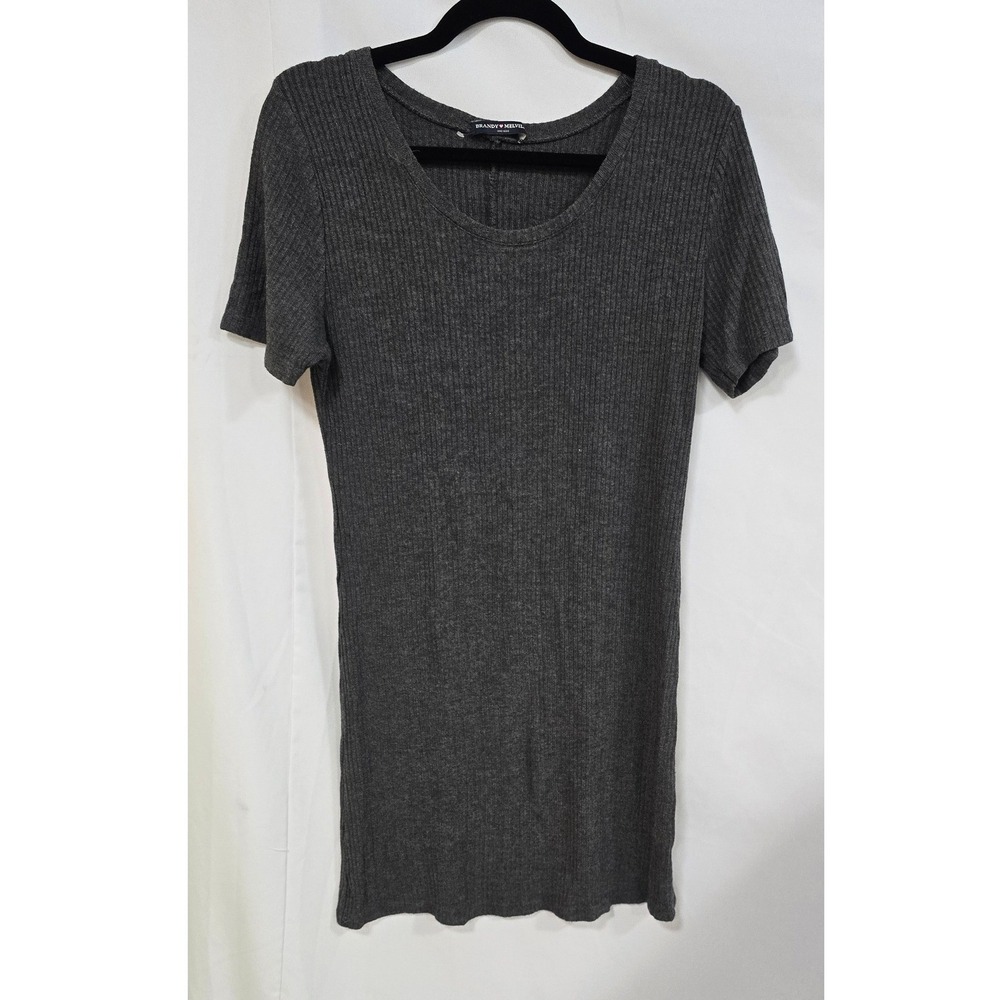 Y2K Brandy Melville women one size‎ ribbed bodycon short sleeve dress Indie